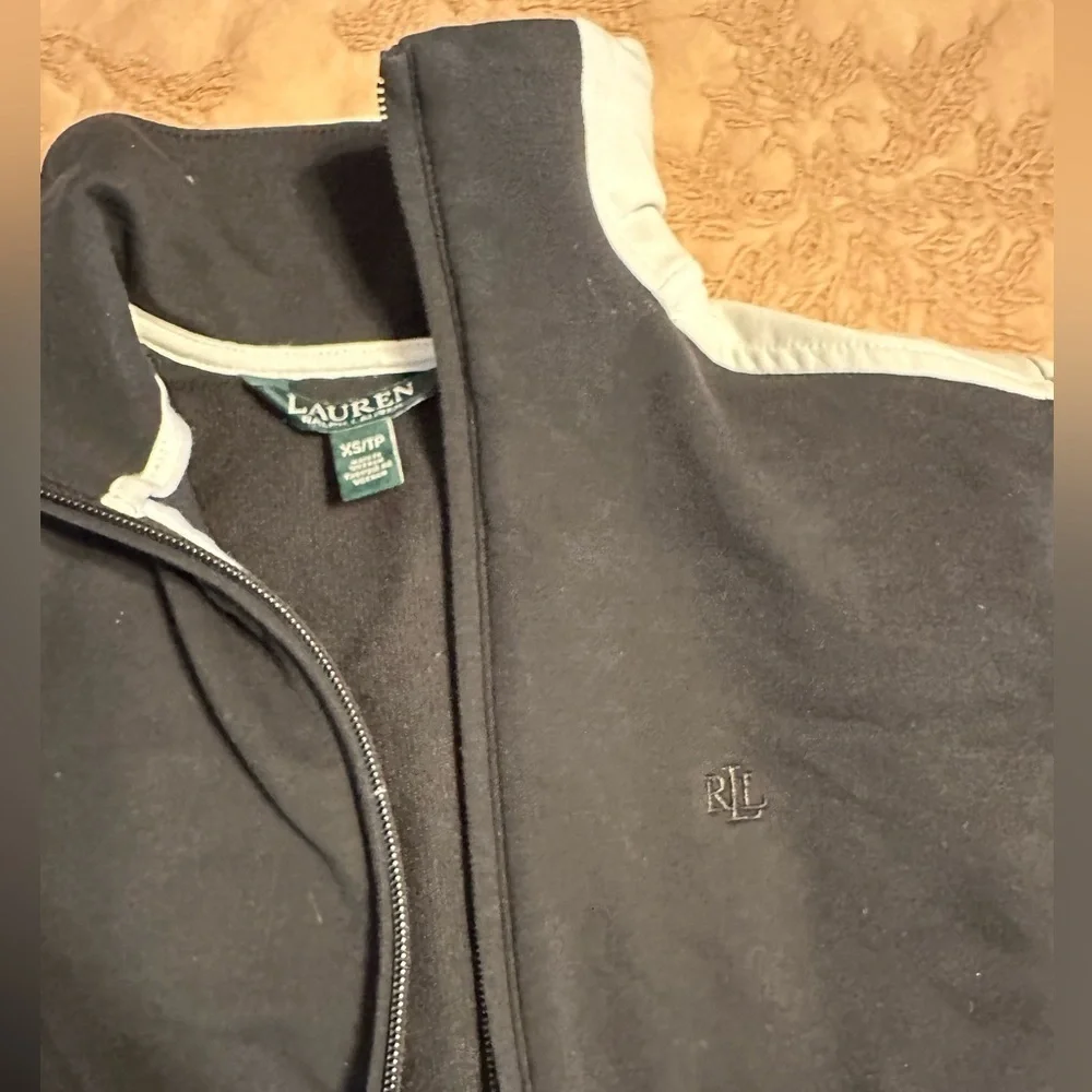 Ralph Lauren matching black and white tank, sweatpants, and jacket workout set - Picture 8 of 8